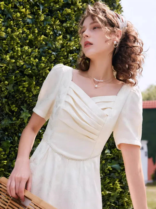 Elegant Pleated Sweetheart Dress