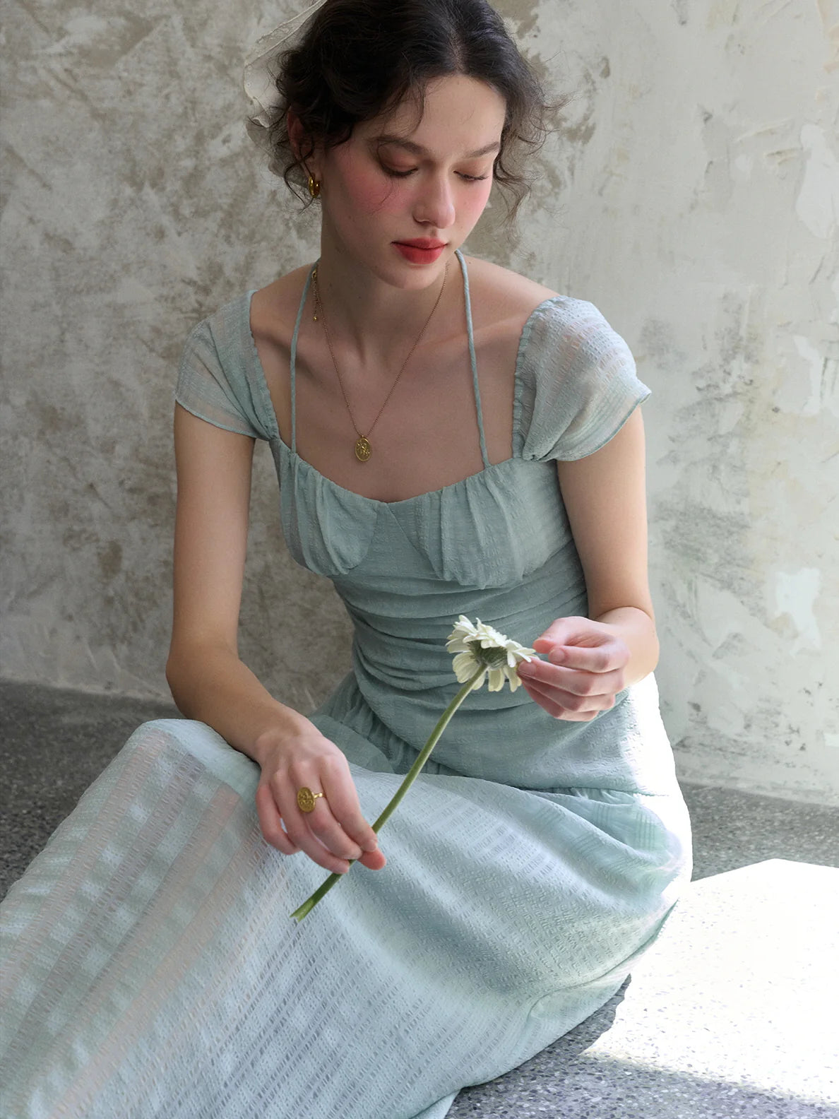 Chloe's Mint Blossom Summer Dress