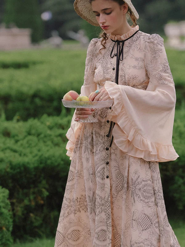 Vintage Pink Chiffon Elegance