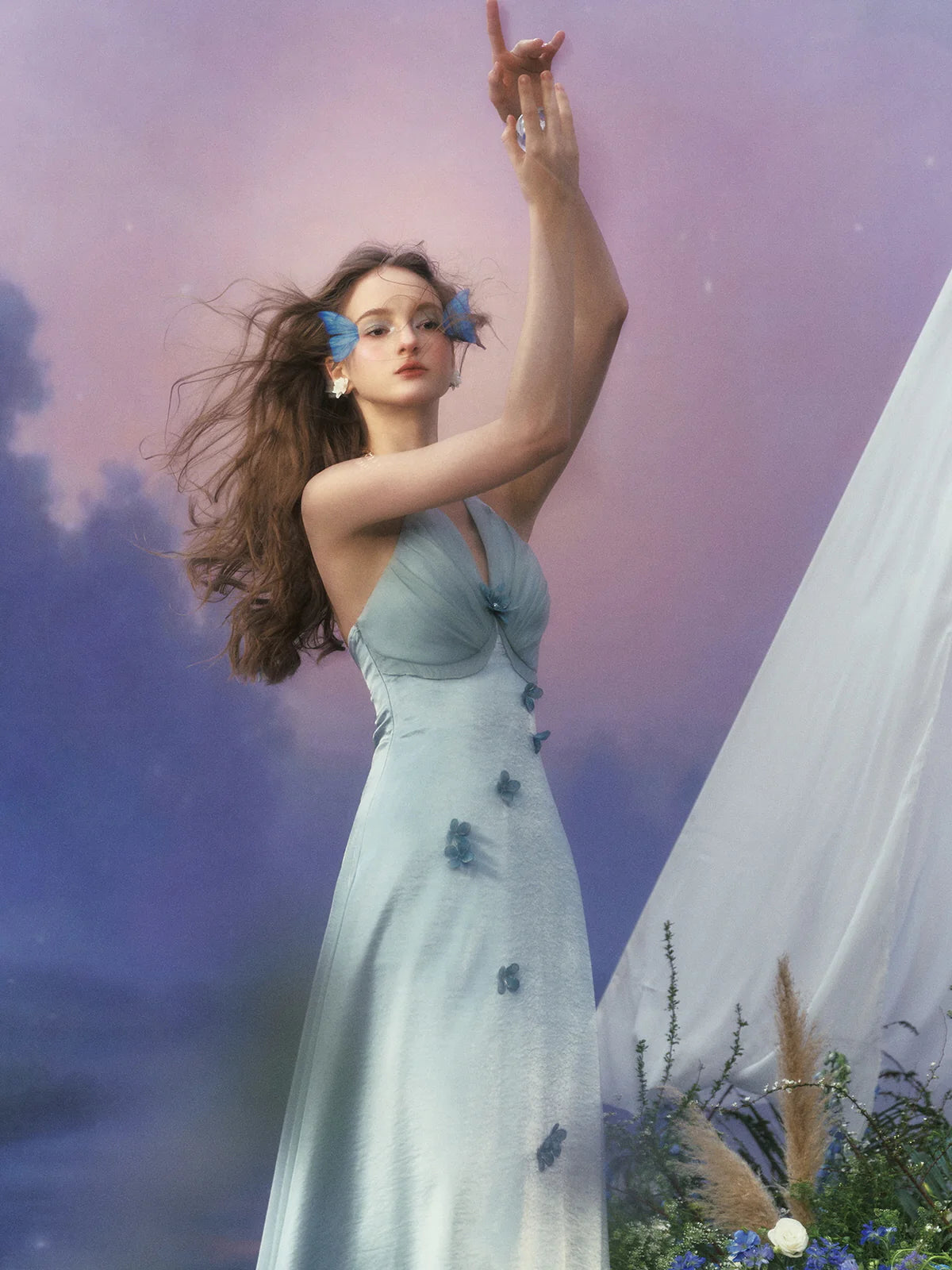 Butterfly Princess Dreamy Halter Dress