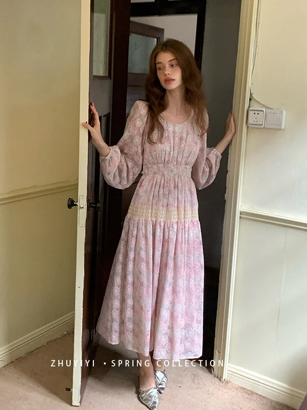 Blossom Embroidered Lace Dress