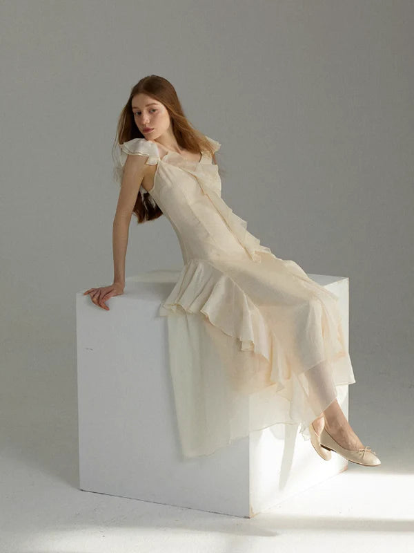 Ethereal Fairy Wings Chiffon Dress