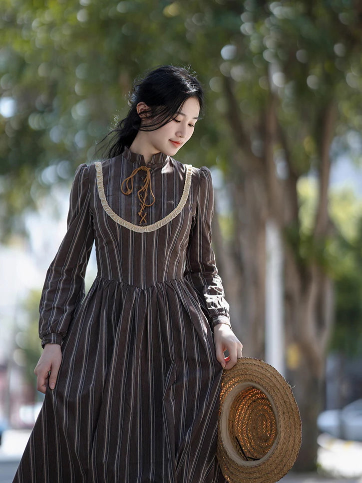 Charlotte's Breezy Brown Stripe Dress