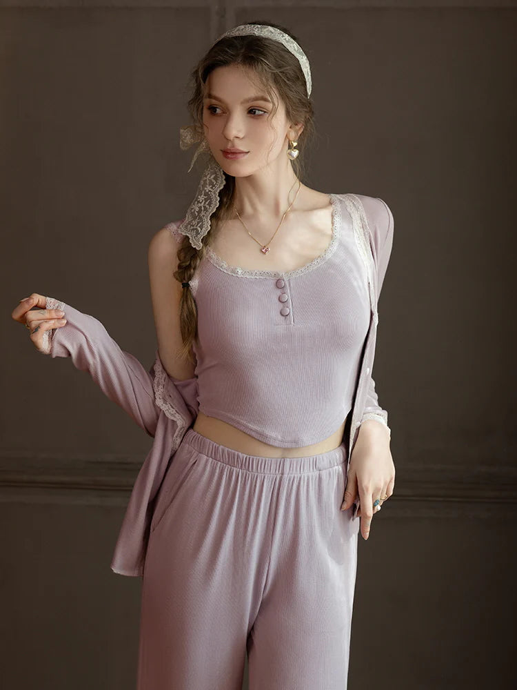 Lavender Bloom Modal Pajama Set