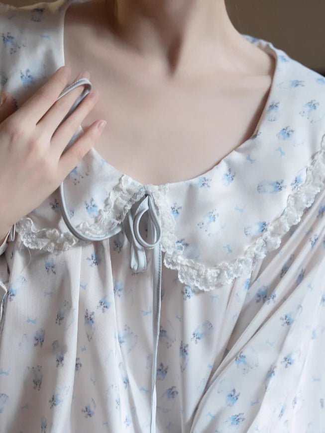 Whimsical Cat Print Nightgown