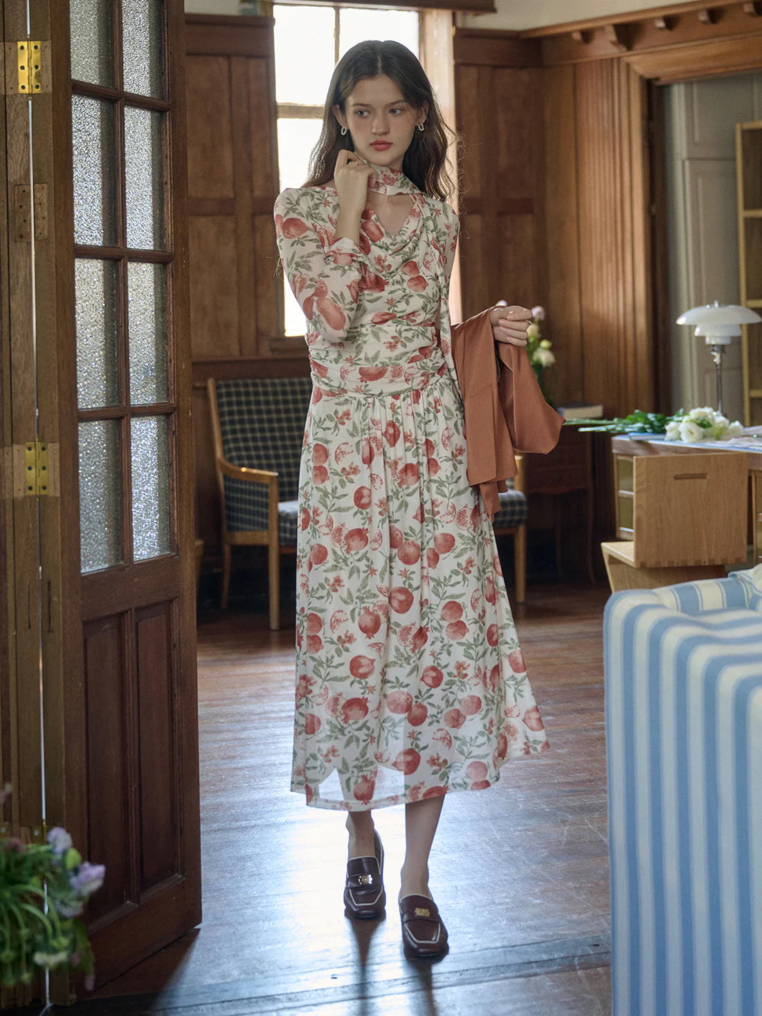 Enchanted Pomegranate Garden Dress