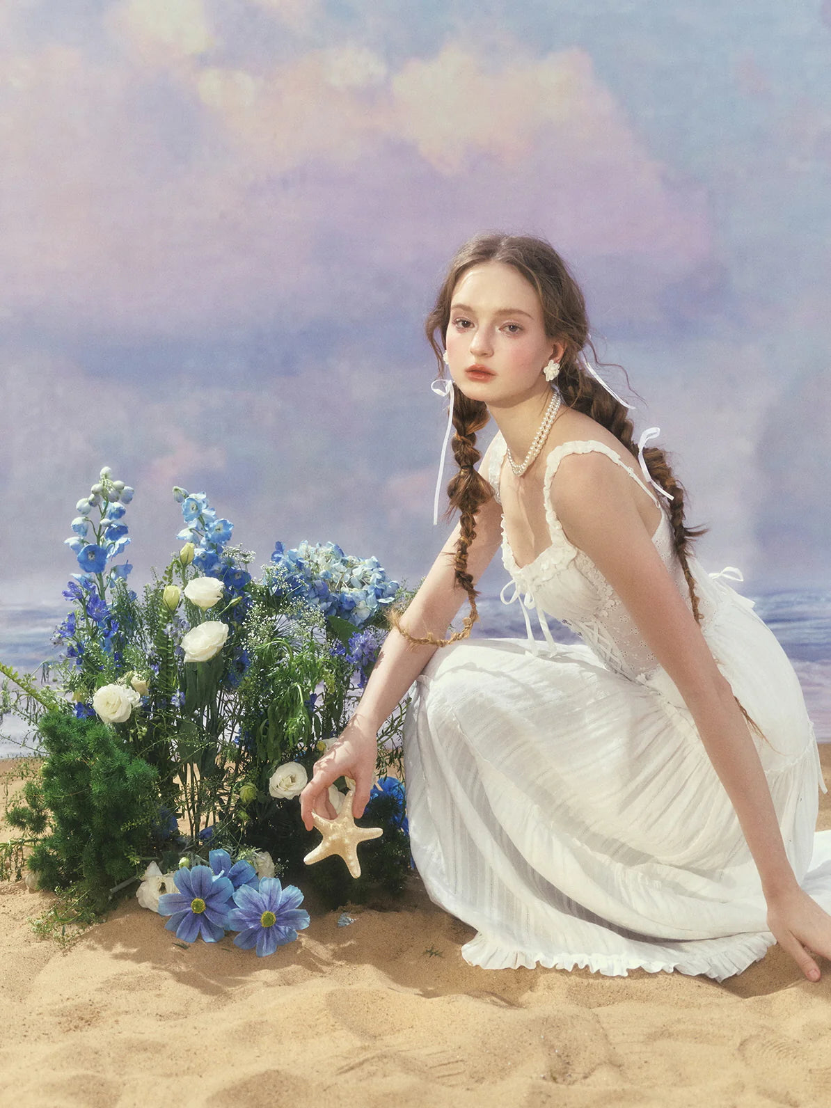 Ethereal Princess Whtie Corset Dress