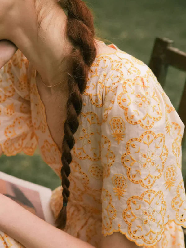 Sunlit Yellow Blossom Dress