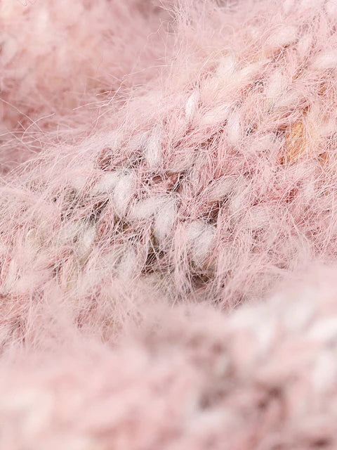 Cozy Dreamy Pink Knit Cardigan