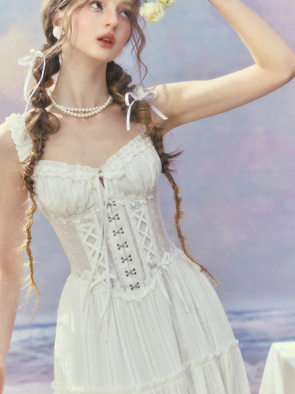 Ethereal Princess Whtie Corset Dress