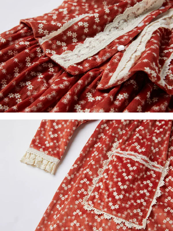 Autumn's Flaming Whisper Dress