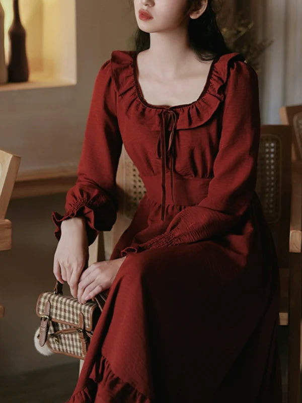 French Wine Elegance Dress