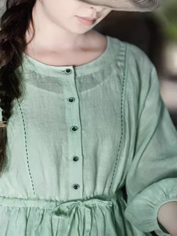 Blossoming Elegance Mint Green Dress