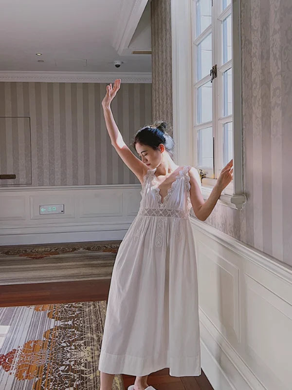 Antique Elegance Cotton Nightgown