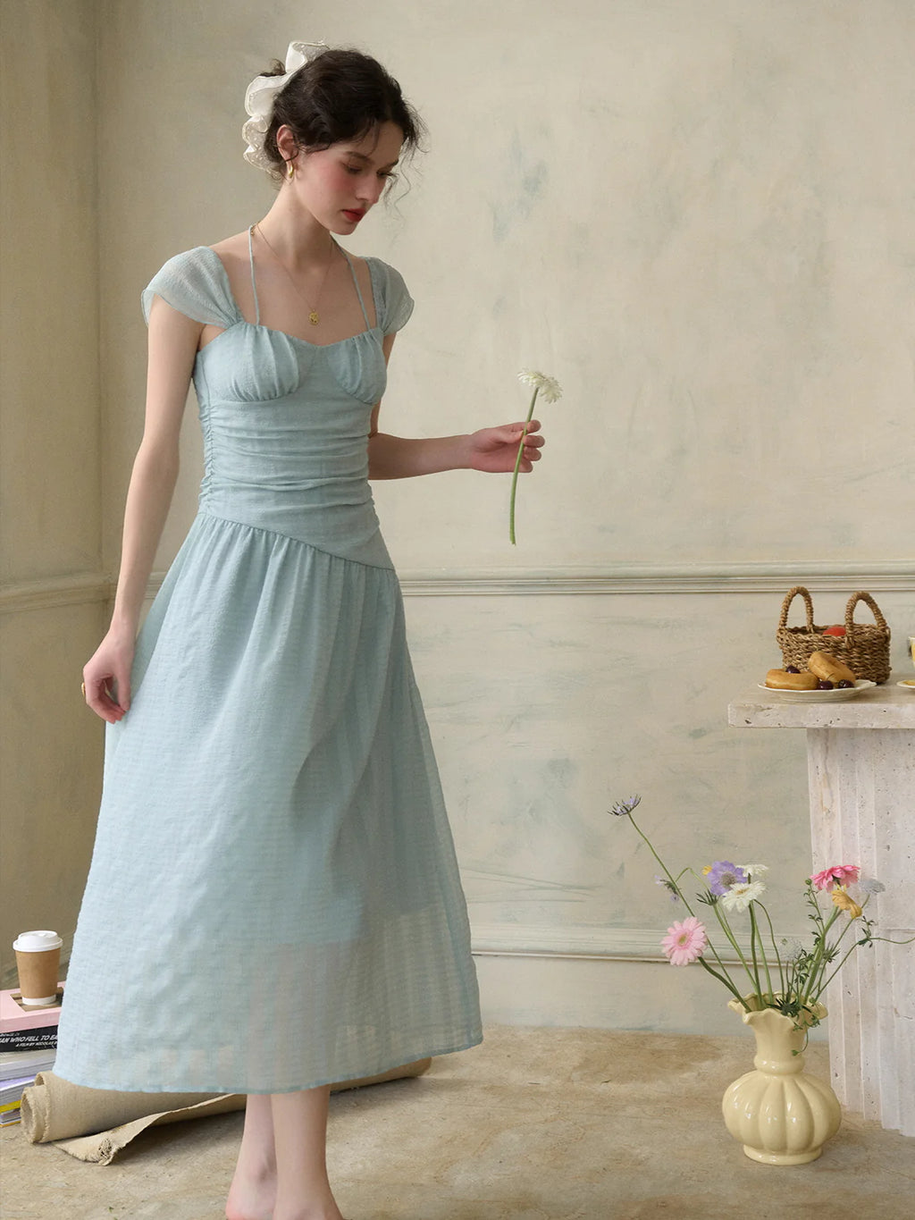 Chloe's Mint Blossom Summer Dress