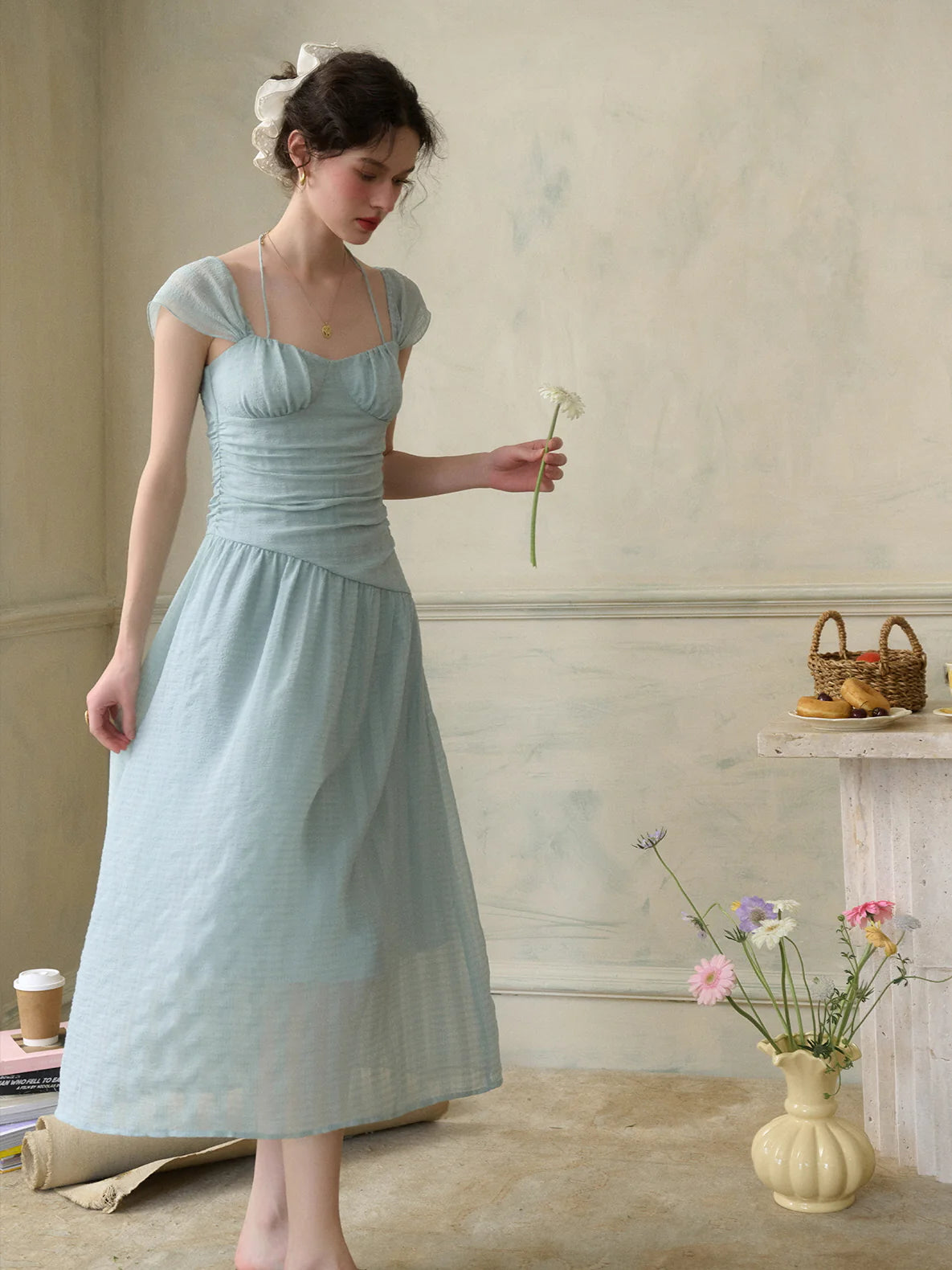 Chloe's Mint Blossom Summer Dress