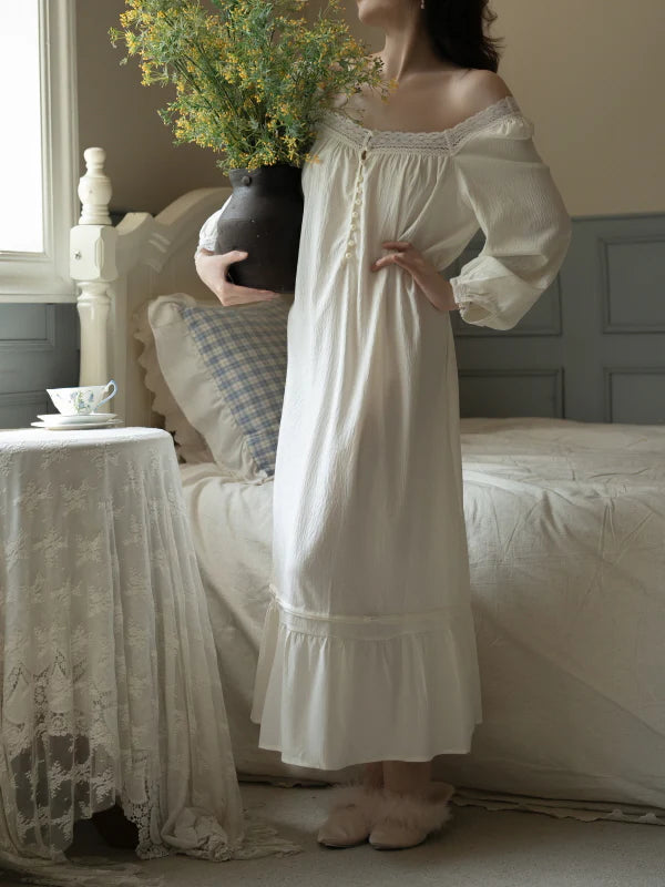 Pearl Lace Vintage Nightgown