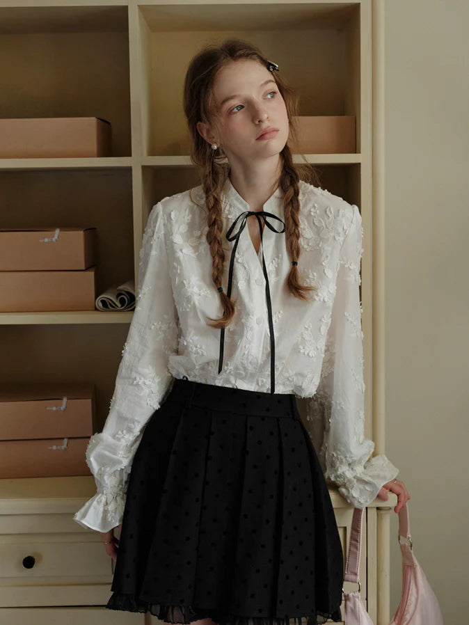 Whimsical Garden Embroidered Blouse