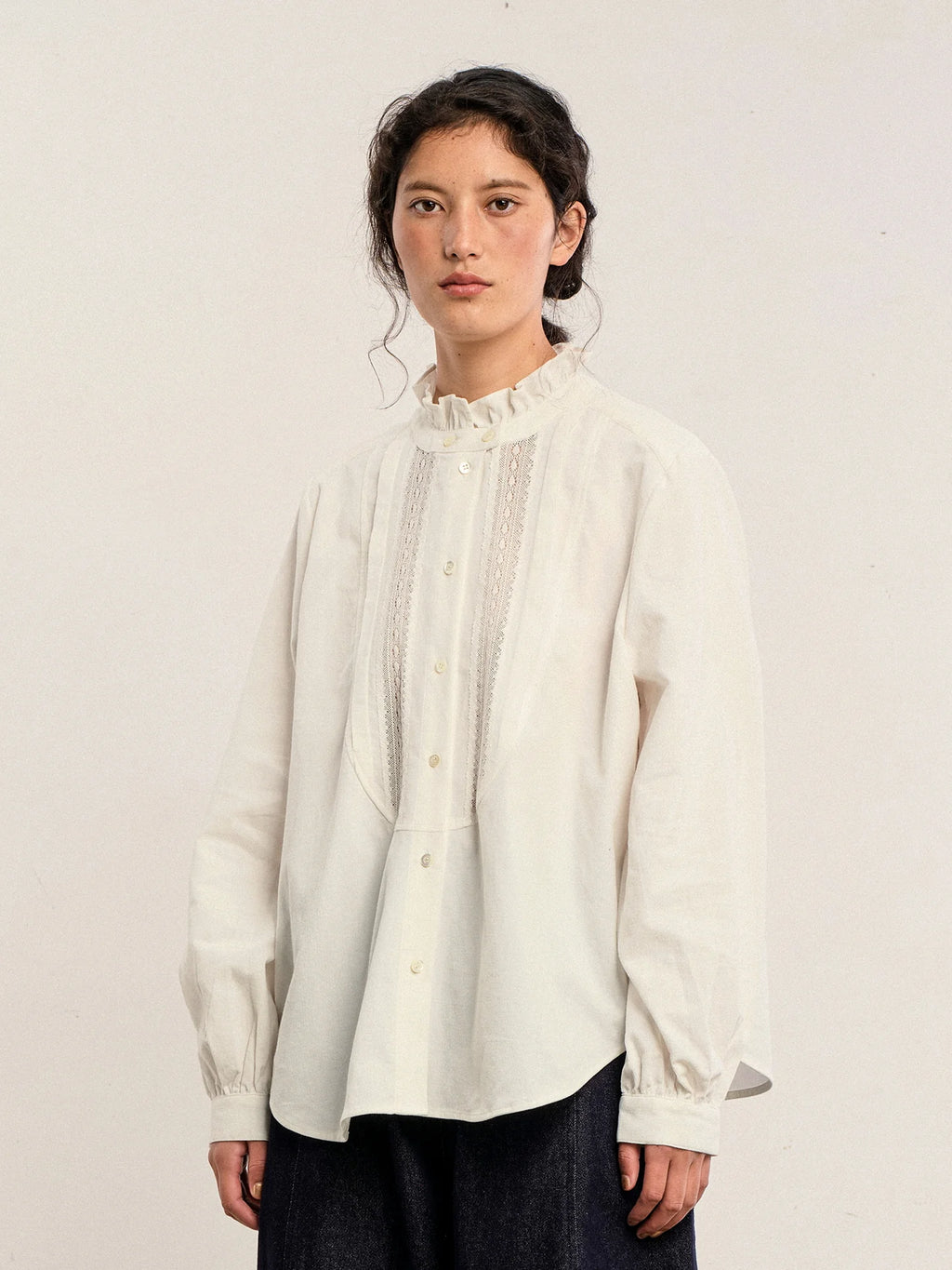 Winter Floral Lace Blouse