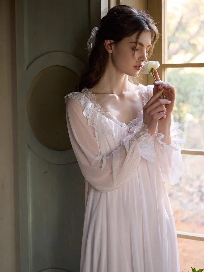 Lace-Trimmed Vintage Nightgown