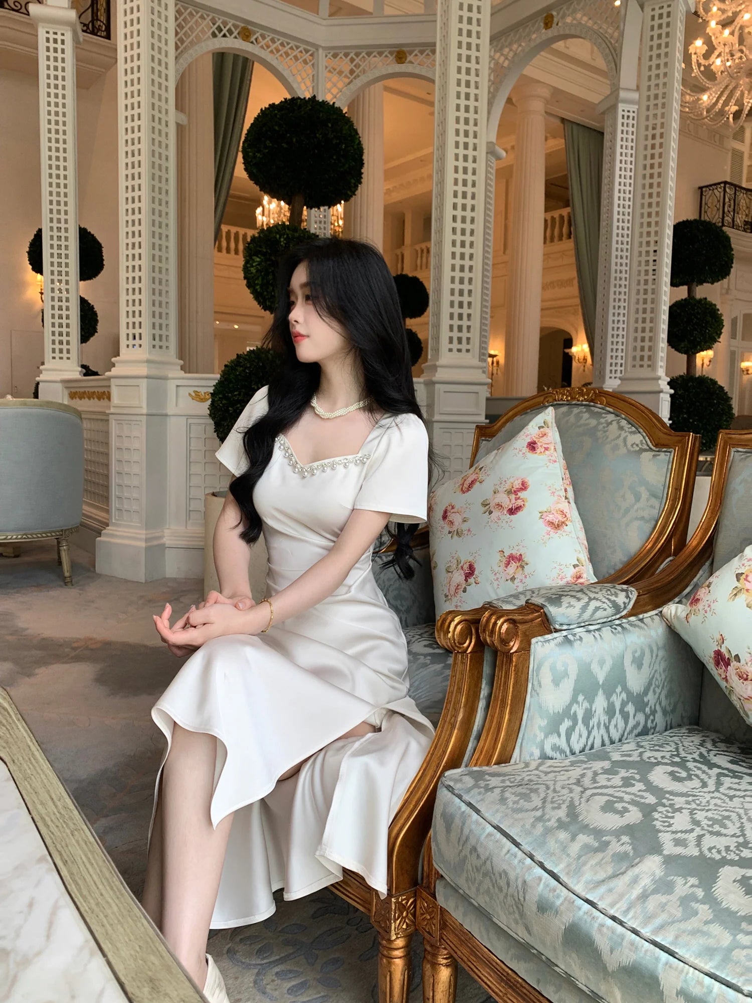 Timeless Elegance Princess White Dress