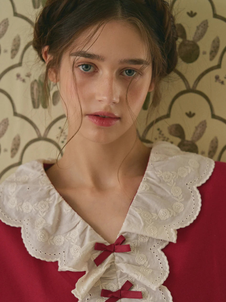 Vintage Rose Lace Pajama Set