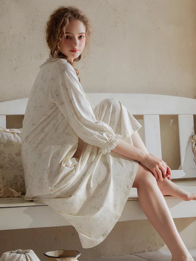Whispering Petals Vintage Nightgown