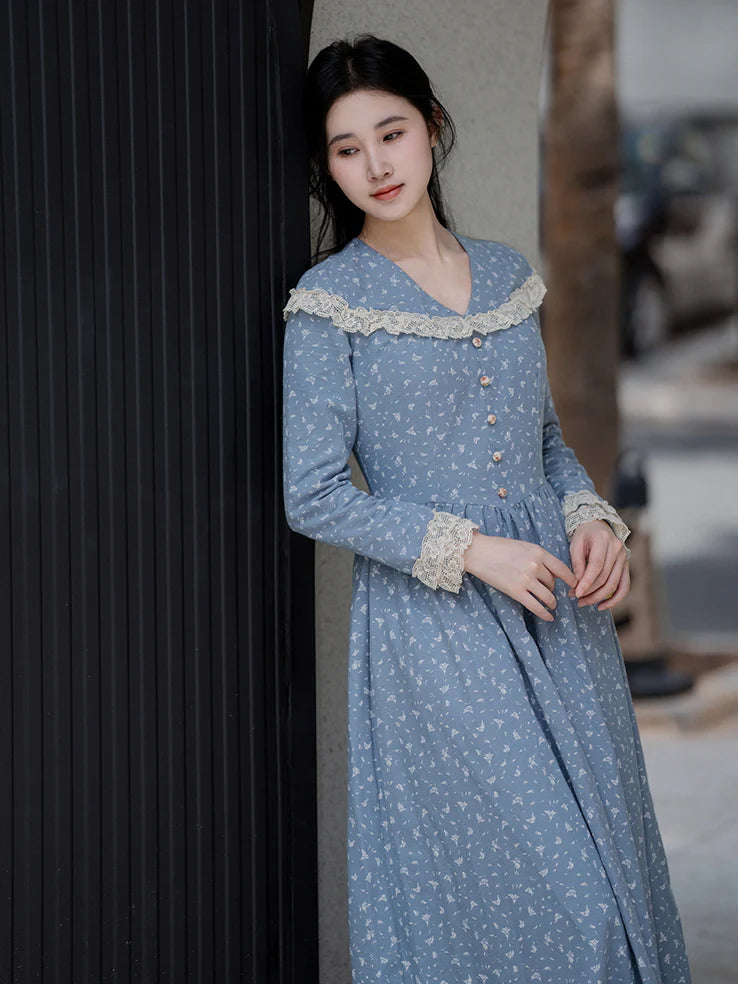 Emily's Blue Floral Dream Dress