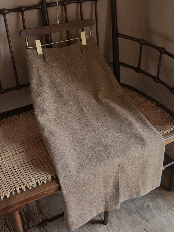 Classic Tweed High-Waist Skirt