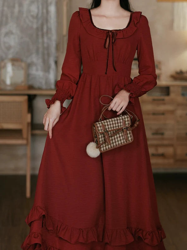 French Wine Elegance Dress