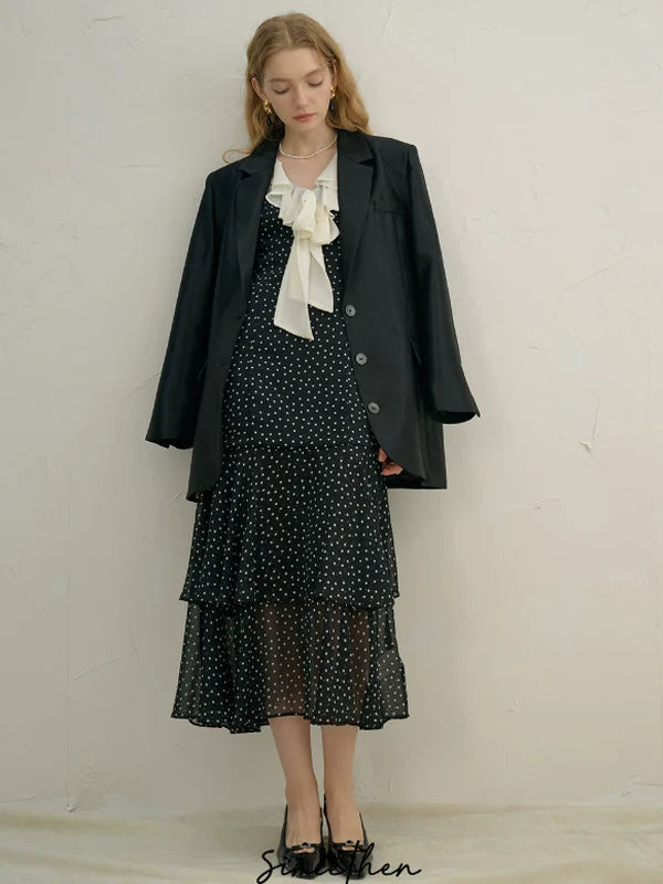 Stellar Romance French Polka Dress