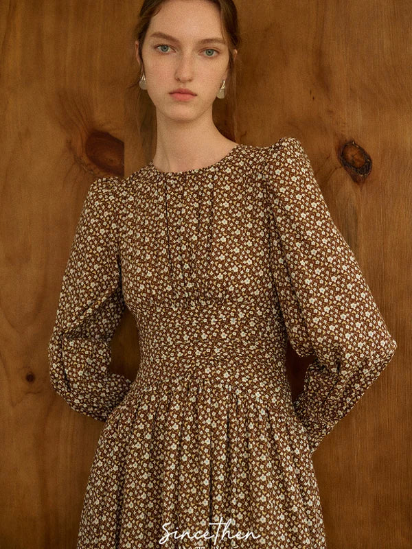 Autumn Melody Floral Dress