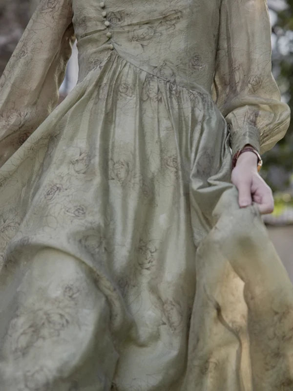 Vintage Moss Elegance Dress