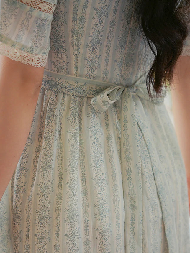 Emily's Sky Blue Floral Print Dress