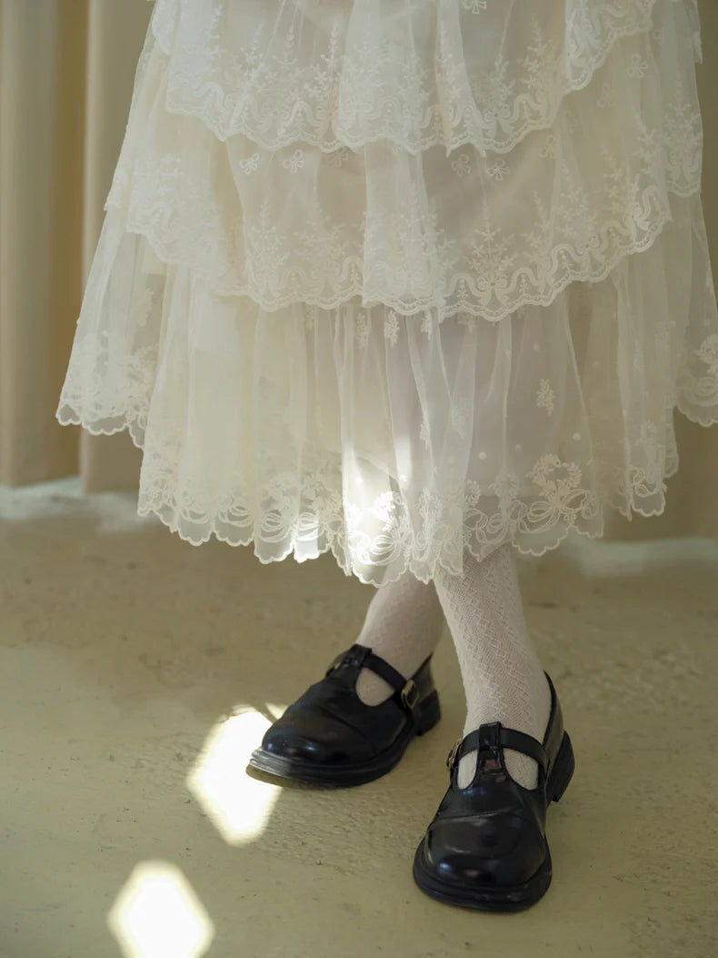 Enchanted Lace Tiered Maxi Skirt