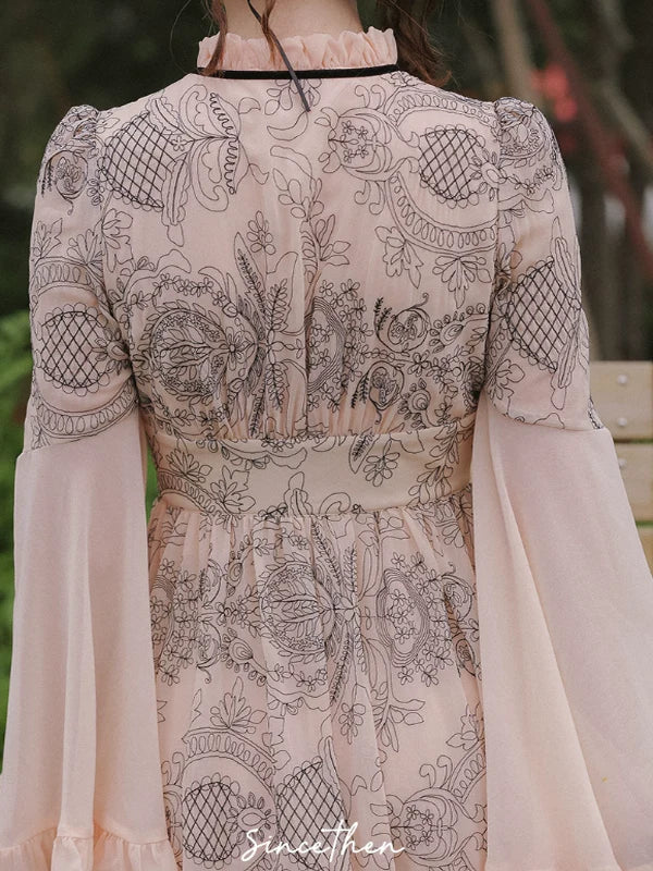 Vintage Pink Chiffon Elegance