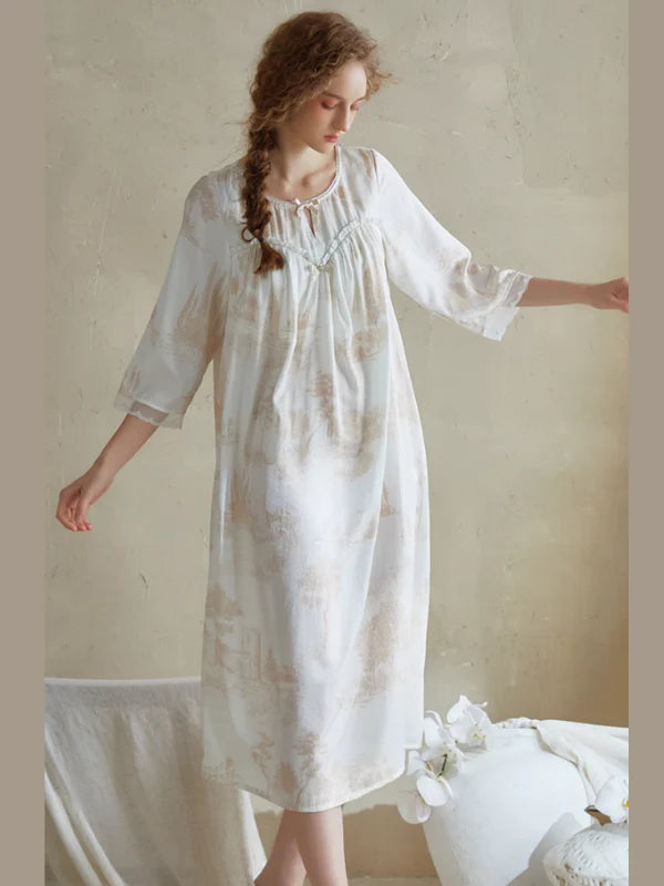 Timeless Reverie Toile Nightgown