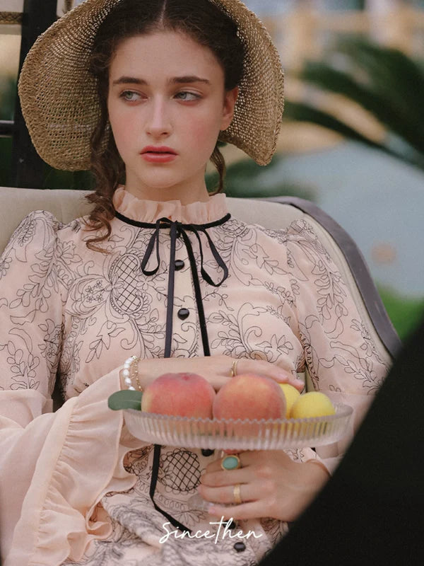 Vintage Pink Chiffon Elegance