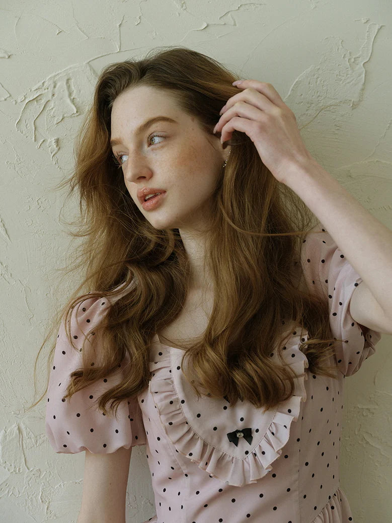 Pink Polka Dot Sweetheart Dress