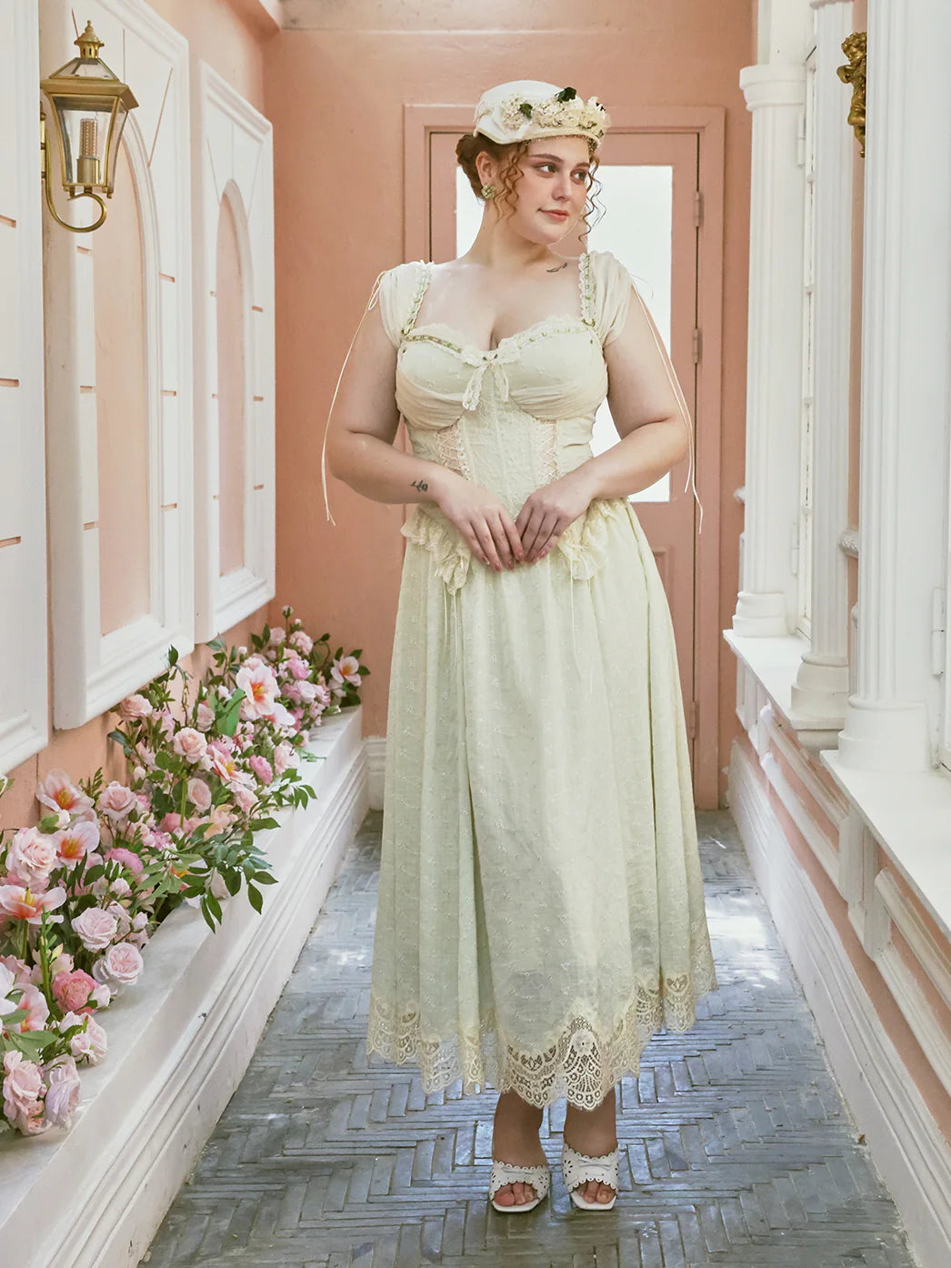 Ethereal Lace Coquette Dress