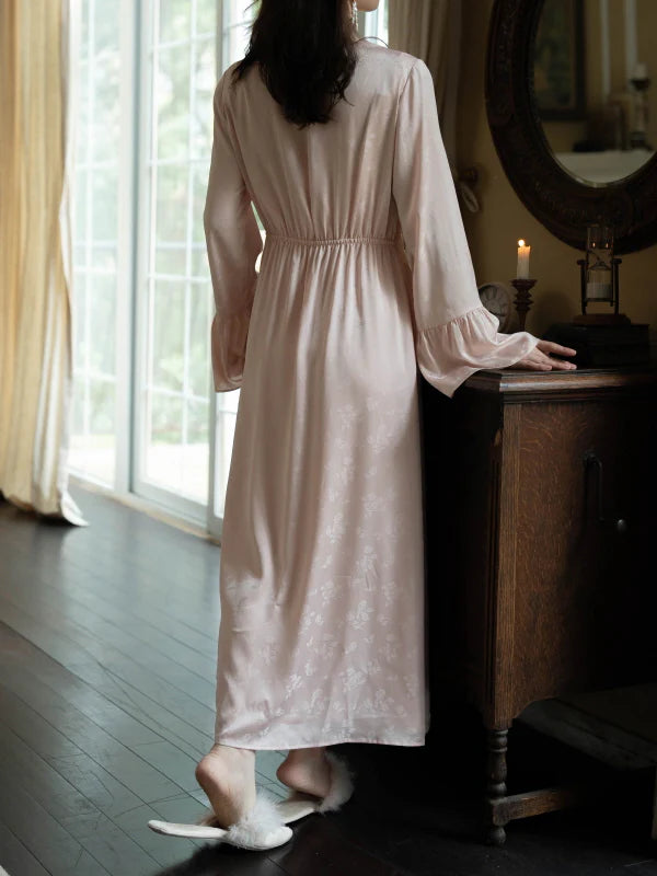 Blush Rose Garden Lace Nightgown Set