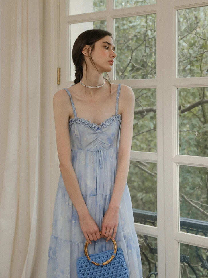 Liora's Forest Blue Summer Dress