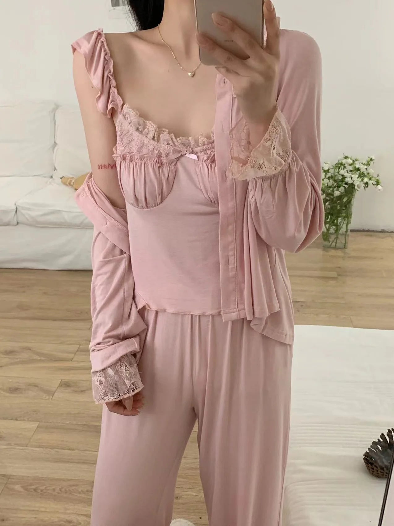 Blush Serenity 3-Piece Loungewear Set