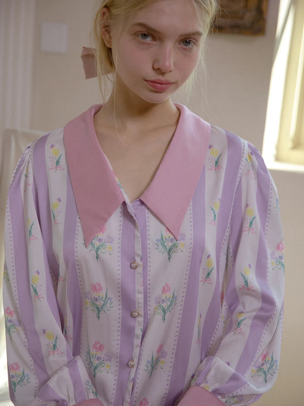 Whimsical Blossom Silk Pajama