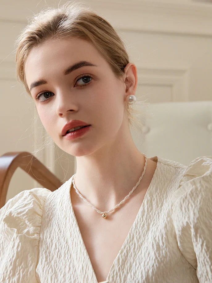 Vintage-Inspired Double-Layer Beaded Necklace