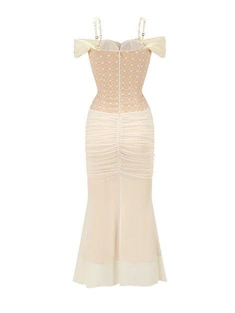 Lily's Vintage Grace Beige Dress