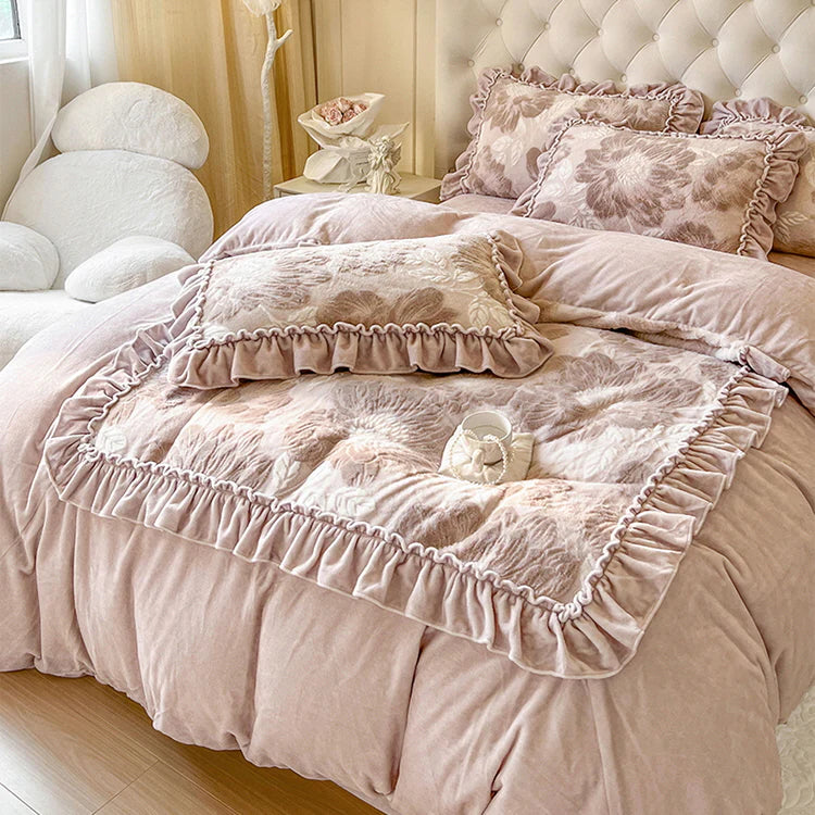 Blossom Velvet Floral Bedding Set