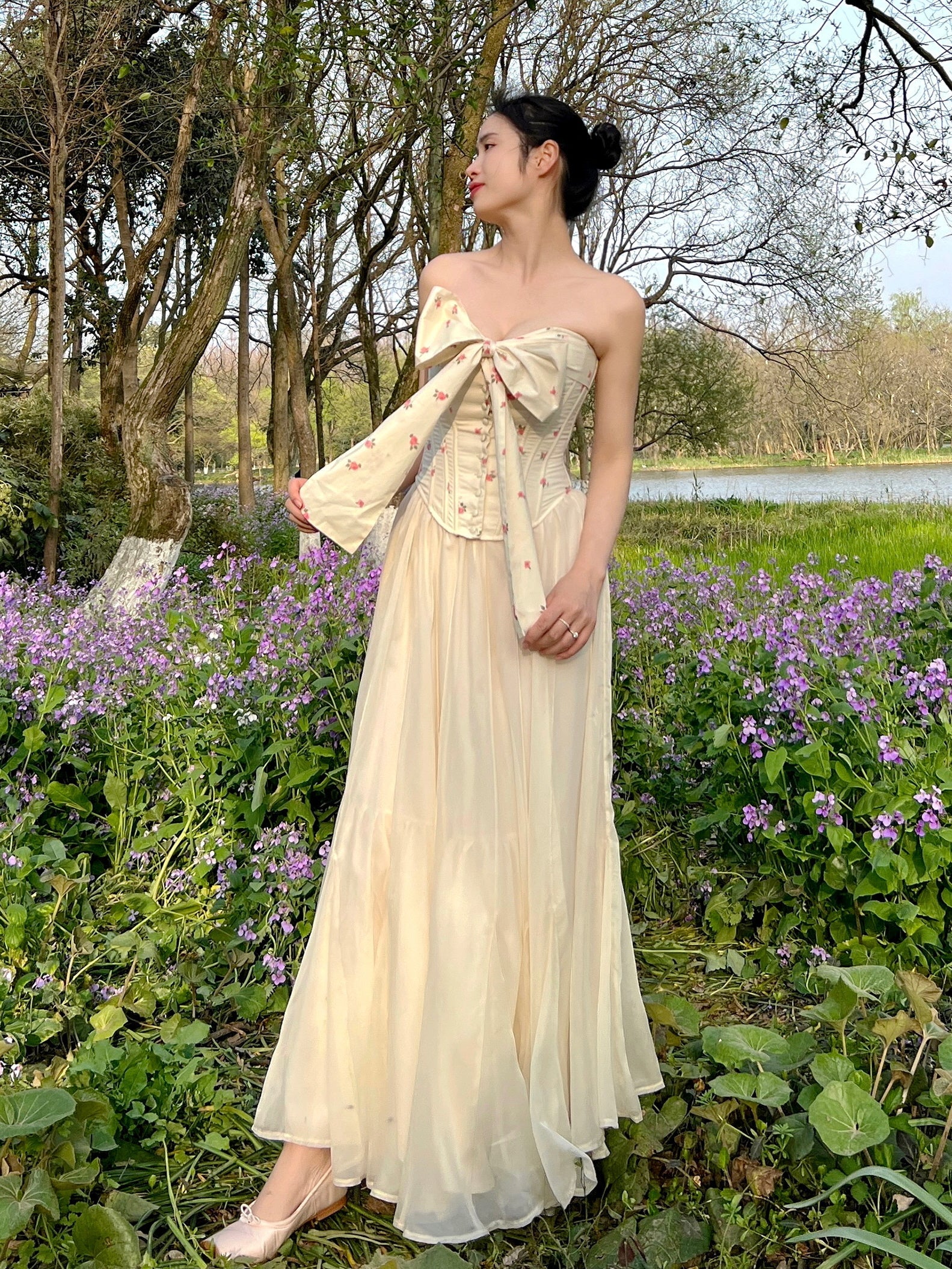 High-Waisted Fairy Chiffon Maxi Skirt