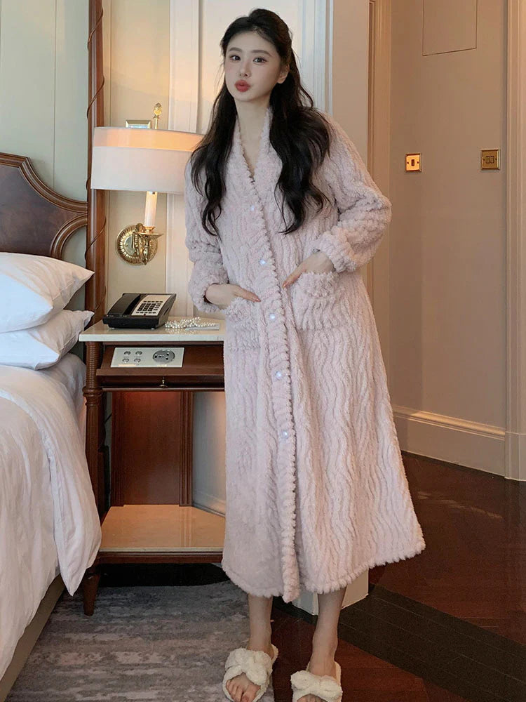 Romantic Velvet Winter Robe