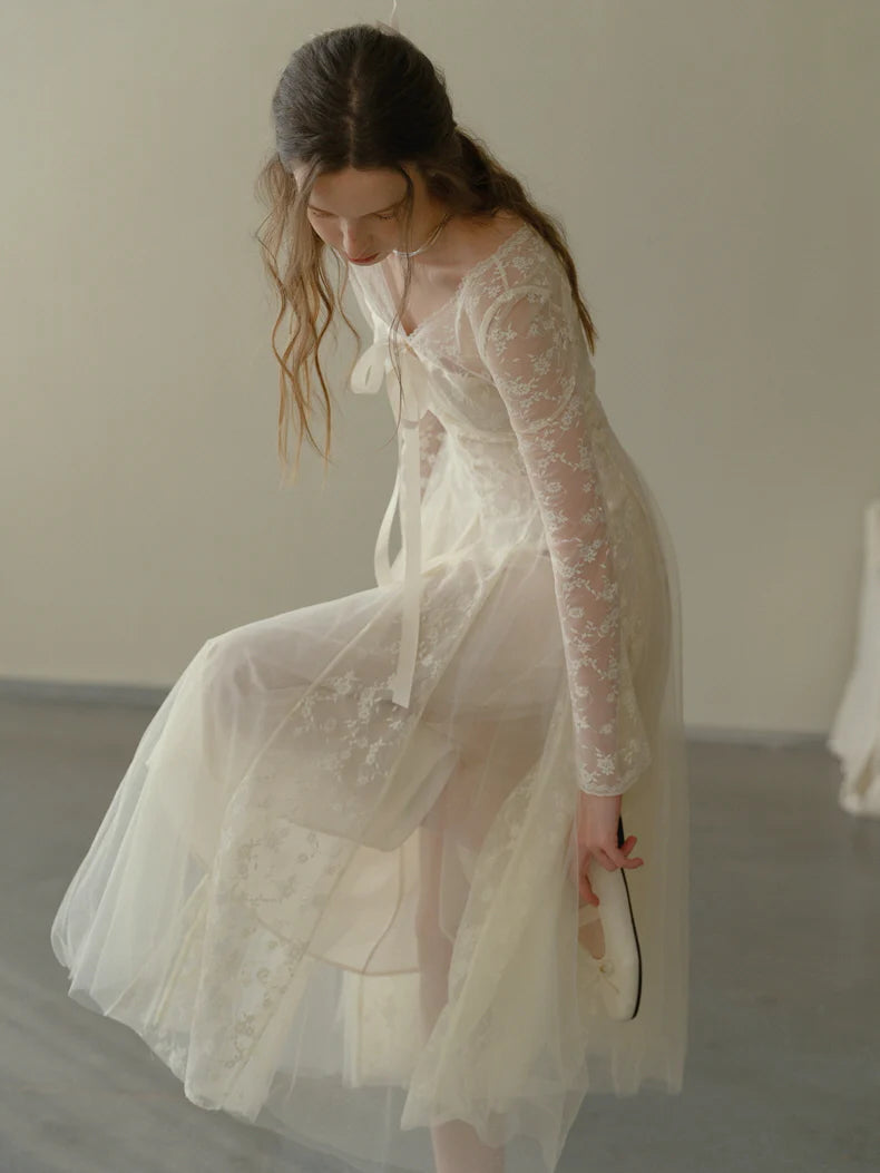 Embroidered Lace Princess Dress